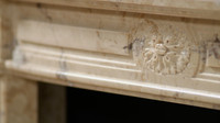 The Sophie marble fireplace mantel.