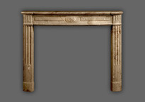 The Sophie marble mantel in our beige perlato