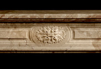 The Sophie marble fireplace mantel.