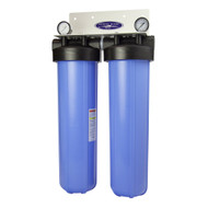 CQ Whole House 7 Stage Water Filtration System (City or Well Water) in a Compact Mid-Size 20 x 5", 160K Gallons Capacity