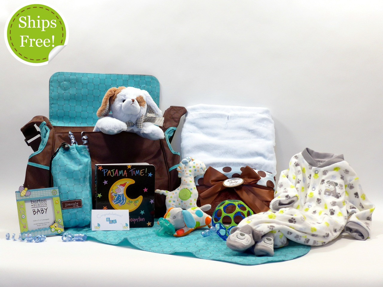 Polka Dot Precious Baby Boy Diaper Bag Gift