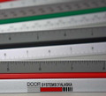 Customised 30 cm/12" Triangular Rulers with Metric or Inch Ratios with LOGO/Text in 2 Colours