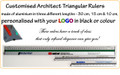 Customised  10 cm/4" Triangular Rulers with Ratios of your choice and your LOGO/Text in Black
