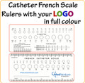Customised Catheter French Scale made of White PVC with LOGO in Full Colour
