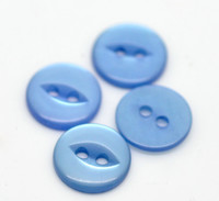 Round 2 Holes Cats Eye Resin Sewing Buttons 11mm Blue