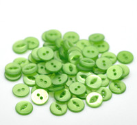 Round 2 Holes Cats Eye Resin Sewing Buttons 11mm Green