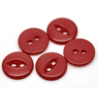 Round 2 Holes Cats Eye Resin Sewing Buttons 11mm Red
