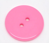 Round Plastic Buttons Two Hole 23mm Dark Pink