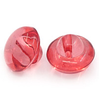 Acrylic Transparent Shank Buttons 10mm - Red