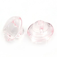 Acrylic Transparent Shank Buttons 10mm - Light Pink