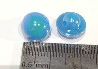 Resin Shank Buttons Mushroom, Shimmer Blue Colour
