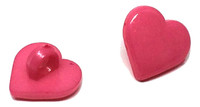 Heart Shaped Shank Button - Pink