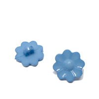 Resin Flower Shank Button - Cornflower Blue