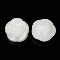Ivory Coloured Flower Shaped Shank Button