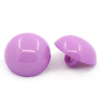 Resin Shank Buttons Mushroom Purple 15mm