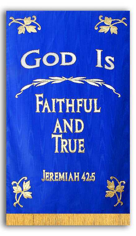 God Is Faithful And True Banner - Christian Banners For Praise And Worship