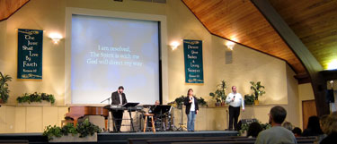 hanging-Church-Banners-benind-the-stage