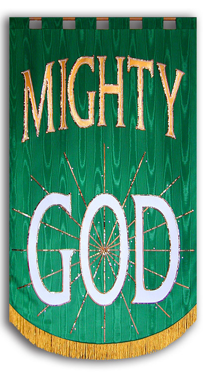 Mighty God Worship Banner - Christian Banners for Praise and Worship