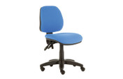 Solitaire Mid Back Twin Lever Operator Chair, Fixed Arms, Black Nylon 5 Star Base, Intervene