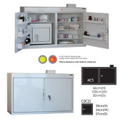 Buy MC5 Outer Medicine Cabinet 66cm(H) x 100cm(W) x 30cm(D) CDC22 Inner Cabinet 30cm(H) x 34cm(W) x 27cm(D) (SUN-MCDC522) sold by eSuppliesMedical.co.uk