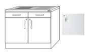 Buy 100cm Sink Unit (excluding sink/taps), White High Gloss (Sun-BU6W) sold by eSuppliesMedical.co.uk