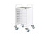 Buy Clinical Vista 50 - 6 Single Clear Trays - Stainless Steel Top, Castor Buffers (SUN-CVT50C) sold by eSuppliesMedical.co.uk