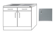 Buy 100cm Sink Unit (excluding sink/taps), Titanium High Gloss (Sun-BU6T) sold by eSuppliesMedical.co.uk
