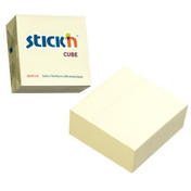 Stick'N 76 x 76mm Sticky Notes Cube Yellow 450 Sheets