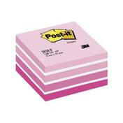 Post-it Sticky Notes Cube 76x76mm Pastel Pink Pack of 1