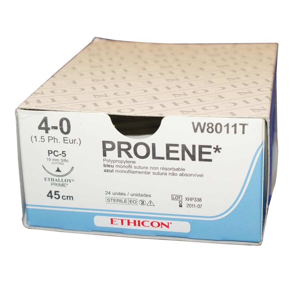 Prolene (W8684) Suture, 3-0 Blue 45cm, 26mm, 3/8 circle Reverse Cutting ...