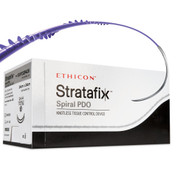 Stratafix (514111) Spiral Bidirectional PDO Suture, 2-0, Blue, 26mm, 1/2 Circle Taper Point, Box of 12