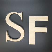 Baltic Birch Letters - Shown in 1/2" thickness, 1/8", 1/4" and 3/4" are also available