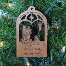 Nativity Ornament - A Savior Has Been Born To You