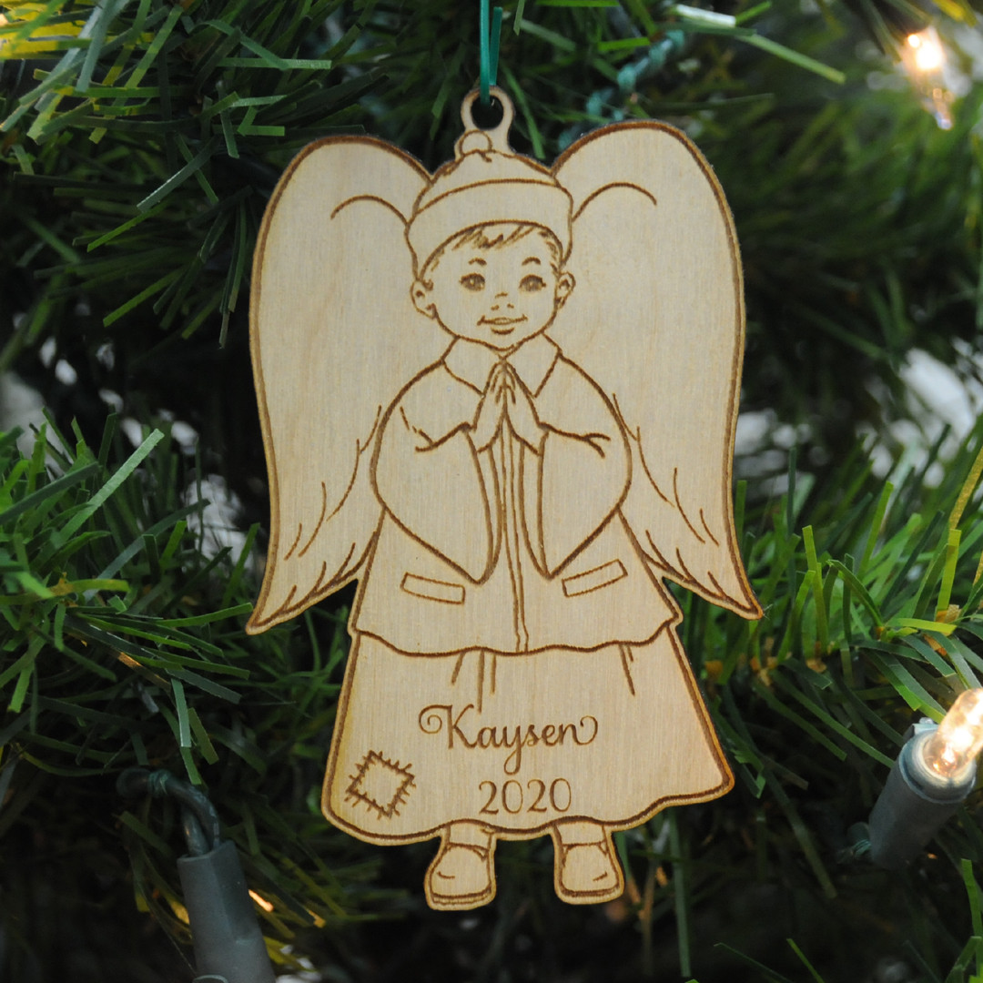 Boy angel christmas hot sale ornaments