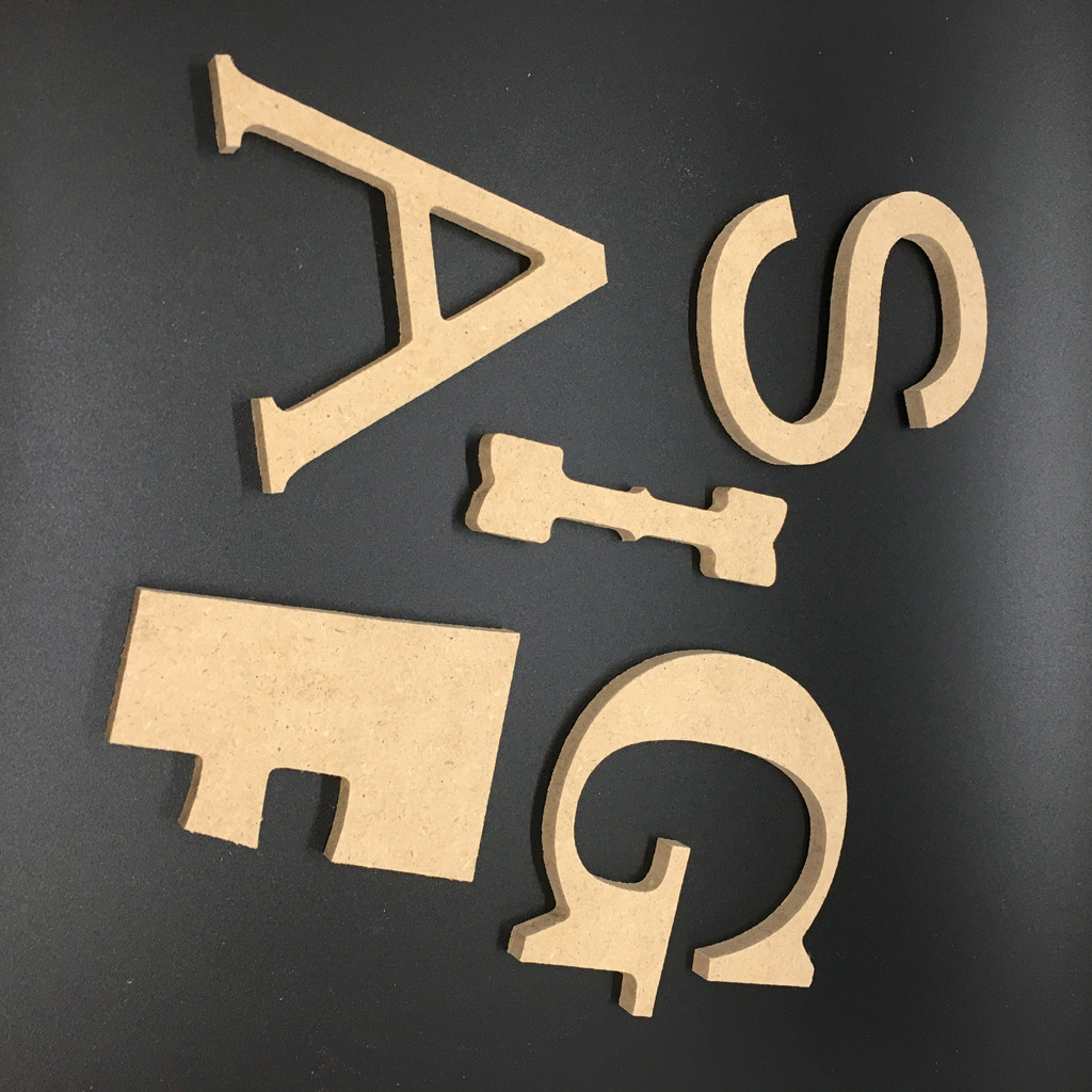 MDF Letters Numbers Wooden Decoration Words 3mm Thick MDF Victorian Alphabet 