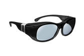 Haven Designer Fitover Sunglasses Sunset in Black with Grey Leather & Polarized Grey Lens (LARGE)