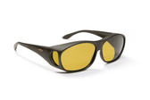 Haven Designer Fitover Sunglasses Meridian in Black & Polarized Yellow Lens (MEDIUM)
