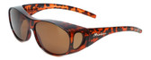 Montana Designer Fitover Sunglasses F01A in Gloss Tortoise & Polarized Brown Lens