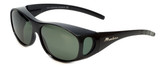 Montana Designer Fitover Sunglasses F01D in Gloss Black & Polarized G15 Green Lens