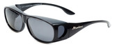 Montana Designer Fitover Sunglasses F02E in Gloss Black & Polarized Grey Lens