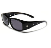 Barricade Polarized Fitover Sunglasses in Black with Grey Lens (BAR603)