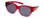 Profile View of Calabria 9016 Medium/Large Polarized Fitover Sunglasses in Crystal Red Fade&Grey