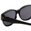 Close Up View of Calabria 9016 Medium/Large Polarized Fitover Sunglasses Gloss Black & Smoke Grey
