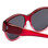 Close Up View of Calabria 9016 Medium/Large Polarized Fitover Sunglasses in Crystal Red Fade&Grey