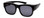 Profile View of Calabria 9017-POL Large Polarized Fitover Sunglasses in Gloss Black & Smoke Grey