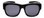 Front View of Calabria 9017-POL Large Polarized Fitover Sunglasses in Gloss Black & Smoke Grey