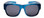 Front View of Calabria 9017 Large Polarized Fitover Sunglasses Gloss Crystal Blue & Smoke Grey