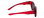 Side View of Calabria 9017 Large Polarized Fitover Sunglasses Gloss Crystal Red & Smoke Grey