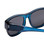 Close Up View of Calabria 9017 Large Polarized Fitover Sunglasses Gloss Crystal Blue & Smoke Grey