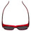 Top View of Calabria 9017 Large Polarized Fitover Sunglasses Gloss Crystal Red & Smoke Grey